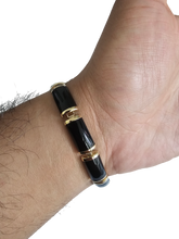 將圖片載入到圖庫檢視器中， Fu Fuku Fortune Yat-Gao Onyx Bracelet (with 14K Gold)
