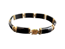 Load image into Gallery viewer, Fu Fuku Fortune Yat-Gao Onyx Bracelet (with 14K Gold)