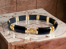 Load image into Gallery viewer, Fu Fuku Fortune Yat-Gao Onyx Bracelet (with 14K Gold)