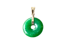 Load image into Gallery viewer, Jade Tai Disc Pendant (with 14K Gold)