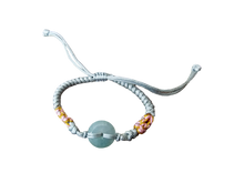 Load image into Gallery viewer, Woven Thread Burmese A-Jadeite Donut Bracelet