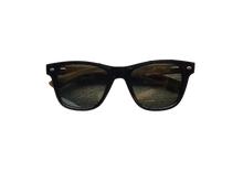 將圖片載入到圖庫檢視器中， Tatsu FYORO Sunglasses (UV400 Polarized, Glossy Black Frames and Walnut Temple)