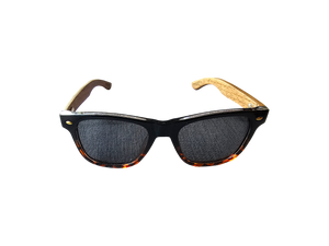 Tatsu FYORO Sunglasses (UV400 Polarized, Tiger stripes Frames and Walnut Temple)