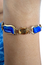 画像をギャラリービューアに読み込む, Aurora Double Chained Lapis Bracelet (with 14K Gold)