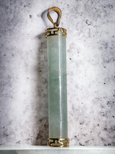 Load image into Gallery viewer, Round Pillar Spring Jade Pendant (With 14K Gold)