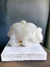 Load image into Gallery viewer, Divine Burmese A-Jadeite Elephant Brooch and Pendant (with 18K Gold)