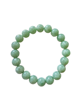 画像をギャラリービューアに読み込む, Imperial Green Burmese A-Jadeite Jade Beaded Bracelet (10mm Each x 20 beads) 05005