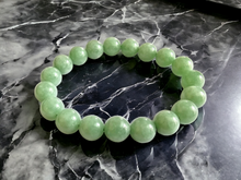 画像をギャラリービューアに読み込む, Imperial Green Burmese A-Jadeite Jade Beaded Bracelet (10mm Each x 19 beads) 05003