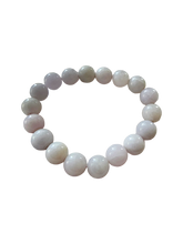 画像をギャラリービューアに読み込む, Imperial Lavender Burmese A-Jadeite Jade Beaded Bracelet (10mm Each x 18 beads) 06003