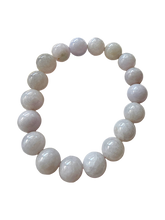 画像をギャラリービューアに読み込む, Imperial Lavender Burmese A-Jadeite Jade Beaded Bracelet (10.5-11mm Each x 18 beads) 06004