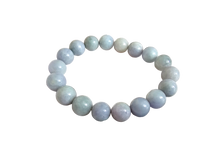 將圖片載入到圖庫檢視器中， Imperial Lavender Burmese A-Jadeite Jade Beaded Bracelet (10-11mm Each x 18 beads) 06006