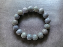 画像をギャラリービューアに読み込む, Imperial Lavender Burmese A-Jadeite Jade Beaded Bracelet (11-12mm Each x 17 beads) 06007