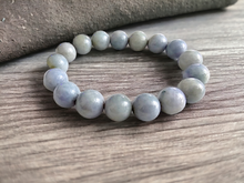 將圖片載入到圖庫檢視器中， Imperial Lavender Burmese A-Jadeite Jade Beaded Bracelet (11-12mm Each x 17 beads) 06007