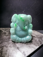 將圖片載入到圖庫檢視器中， Catalyst&#39;s Lord Ganesha Imperial Burmese A-Jade Figurine Ornament Statue Showpiece