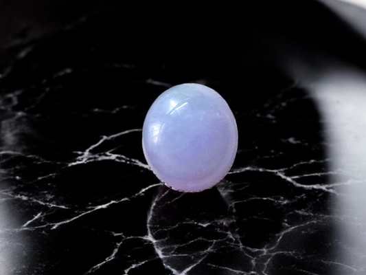 Certified 5.99 cts. Lavender Purple Burmese A-Jadeite Oval Cabochon Loose Stone LS4