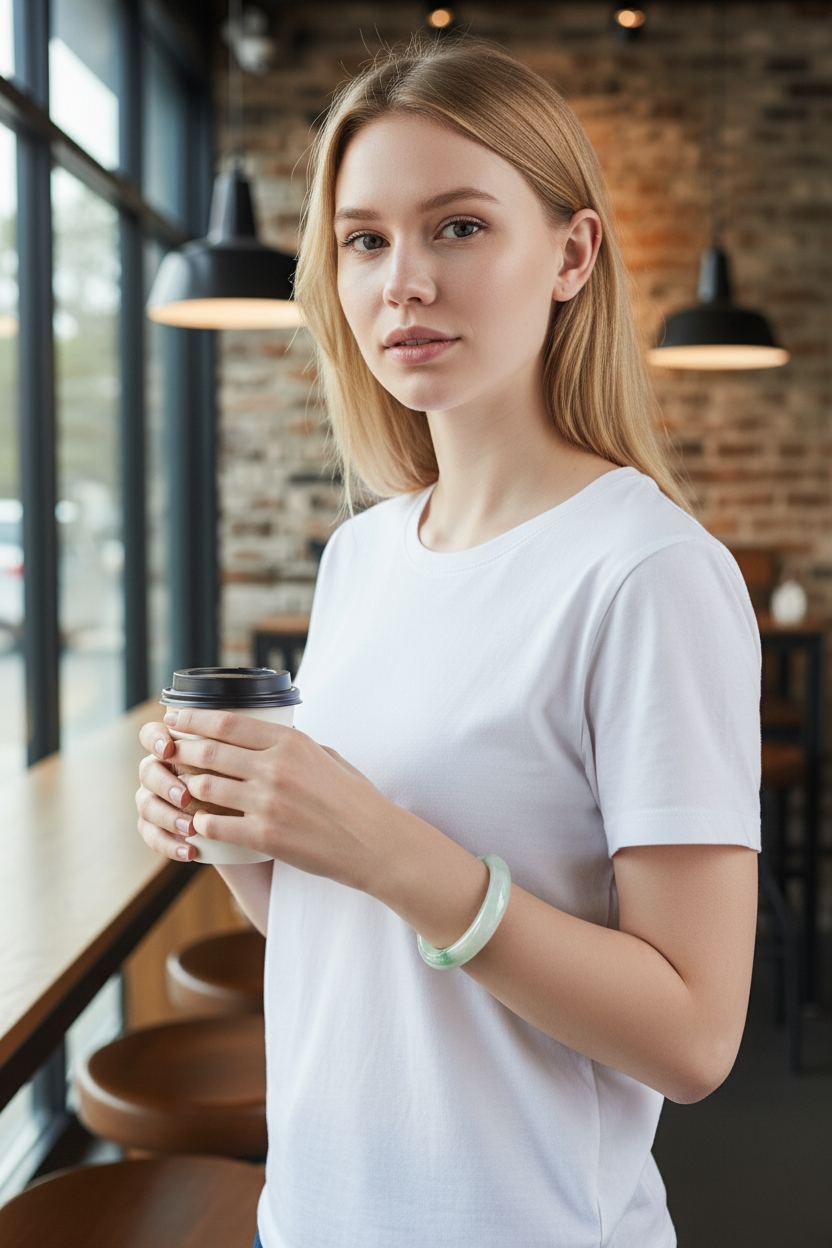 Earth's (MADE IN JAPAN) Burmese Green A-Jade Round Bangle Bracelet - Certified 08833