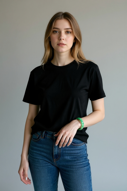 Earth's (MADE IN JAPAN) Burmese Green A-Jade Round Bangle Bracelet - Certified 08835