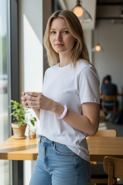 Earth's (MADE IN JAPAN) Burmese Lavender A-Jade Round Bangle Bracelet - Certified 08839