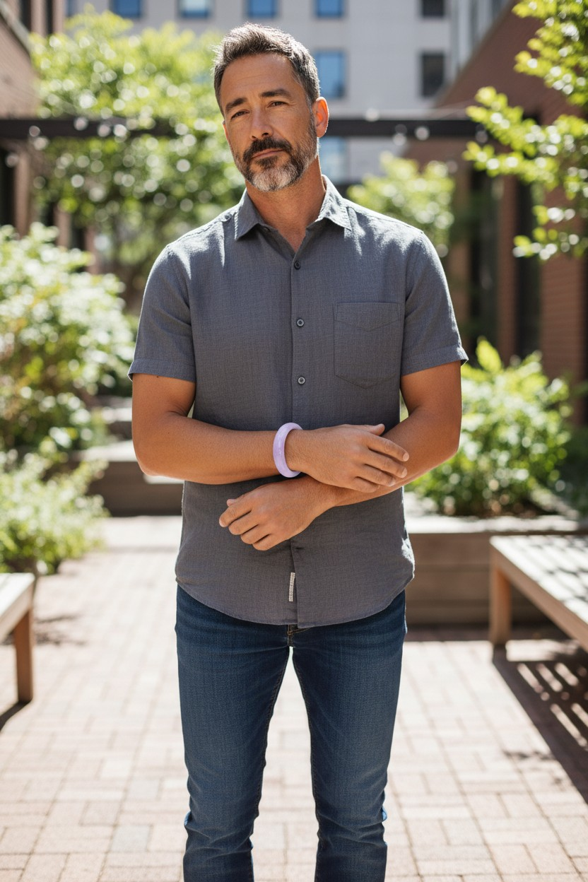 Earth's (MADE IN JAPAN) Burmese Lavender A-Jade Round Bangle Bracelet - Certified 08839