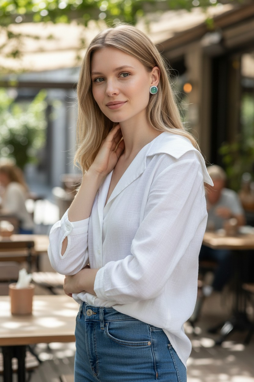 Eternal Sunshine Blue Green Burmese A-Jade Stud Earrings with Diamond Halo and 18K White Gold - Certified - V3