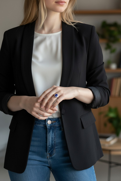 Ichinomiya MADE IN JAPAN Certified Oval Shaped 1.93 cts. Natural Blue Sapphire Ring with Platinum 900 and White Diamonds Size US6.5  - R12