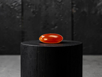 Certified MADE IN JAPAN 3.784 cts. Intense Crimson Red Burmese A-Jadeite Oval Cabochon Loose Stone LS42