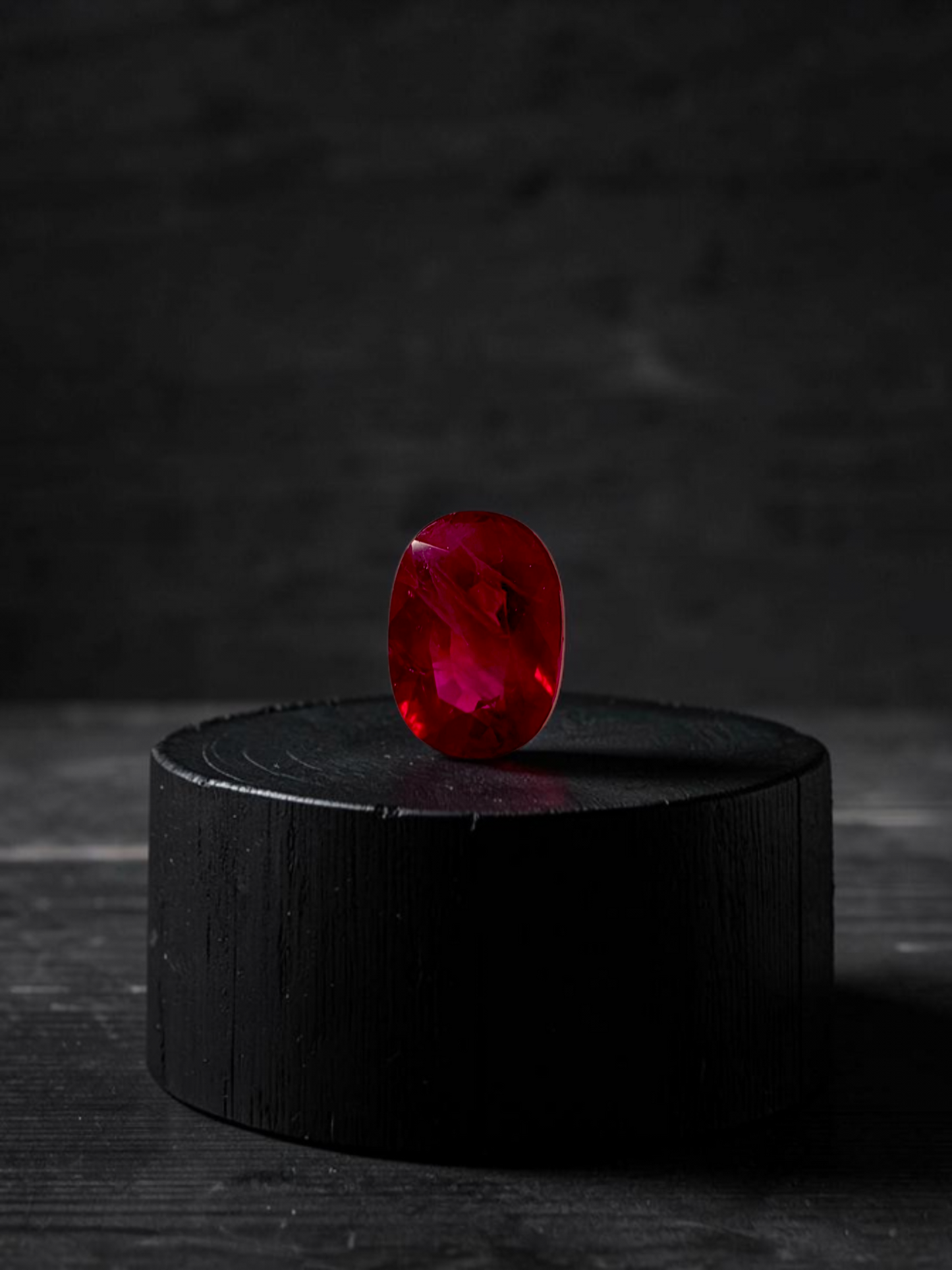 Certified 1.242 cts. Heated Purplish Red Ruby (Mozambique) Oval Shaped Loose Stone LS73
