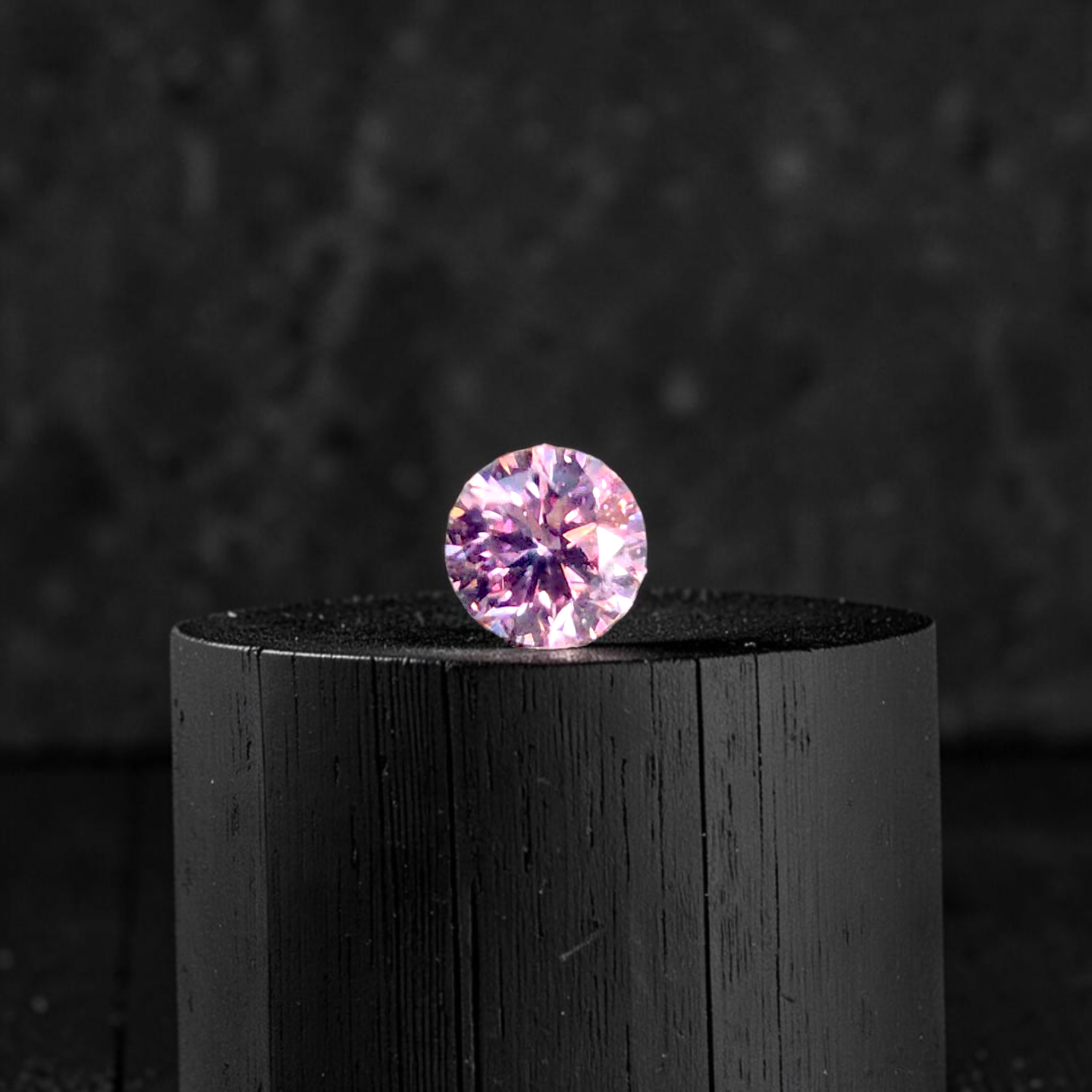 CGL Certified Natural 0.082 cts. Fancy Intense Purplish Pink VVS1 Round Brilliant Diamond Loose Stone - LS77
