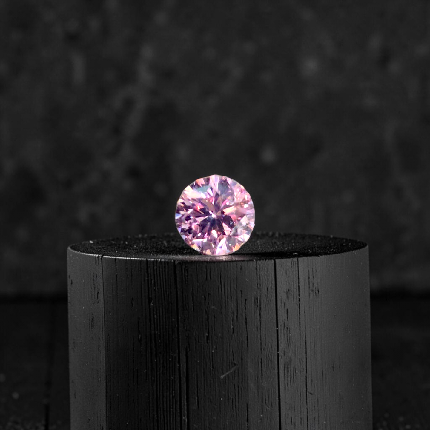 CGL Certified Natural 0.082 cts. Fancy Intense Purplish Pink VVS1 Round Brilliant Diamond Loose Stone - LS77