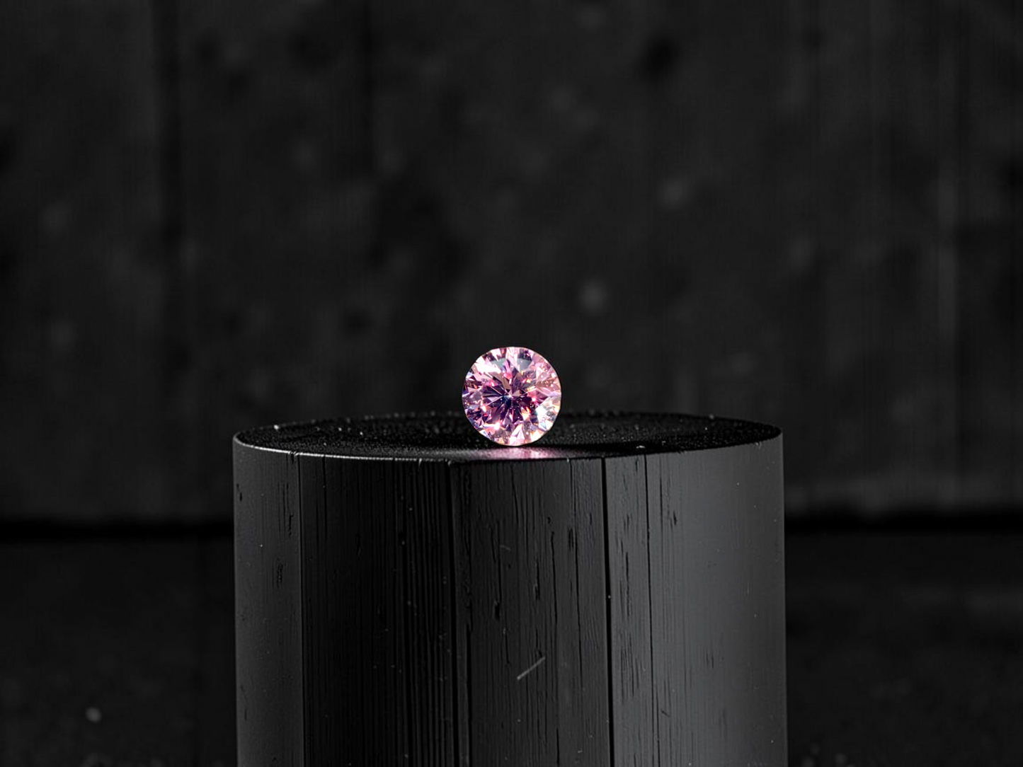 CGL Certified Natural 0.082 cts. Fancy Intense Purplish Pink VVS1 Round Brilliant Diamond Loose Stone - LS77
