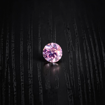CGL Certified Natural 0.082 cts. Fancy Intense Purplish Pink VVS1 Round Brilliant Diamond Loose Stone - LS77