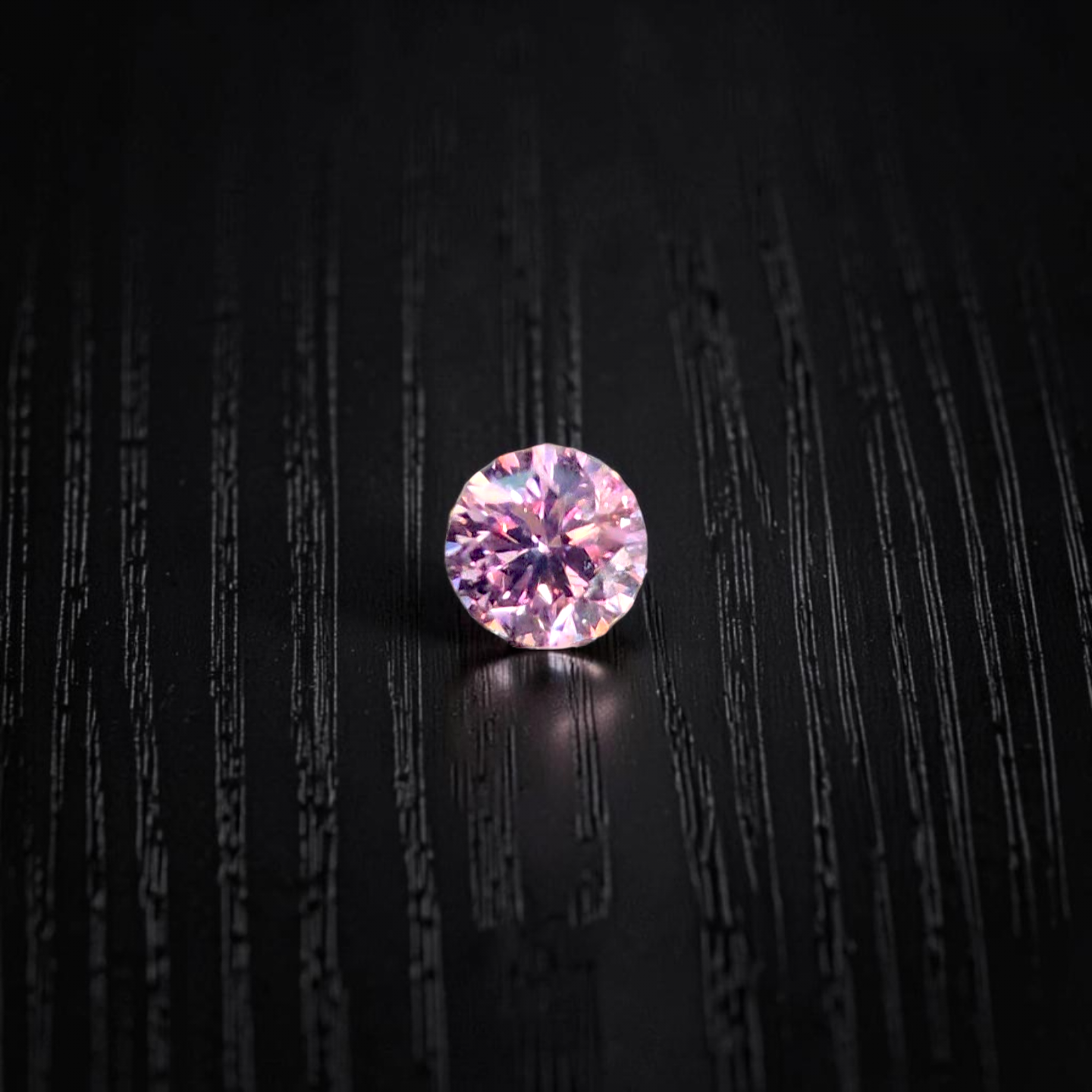 CGL Certified Natural 0.082 cts. Fancy Intense Purplish Pink VVS1 Round Brilliant Diamond Loose Stone - LS77