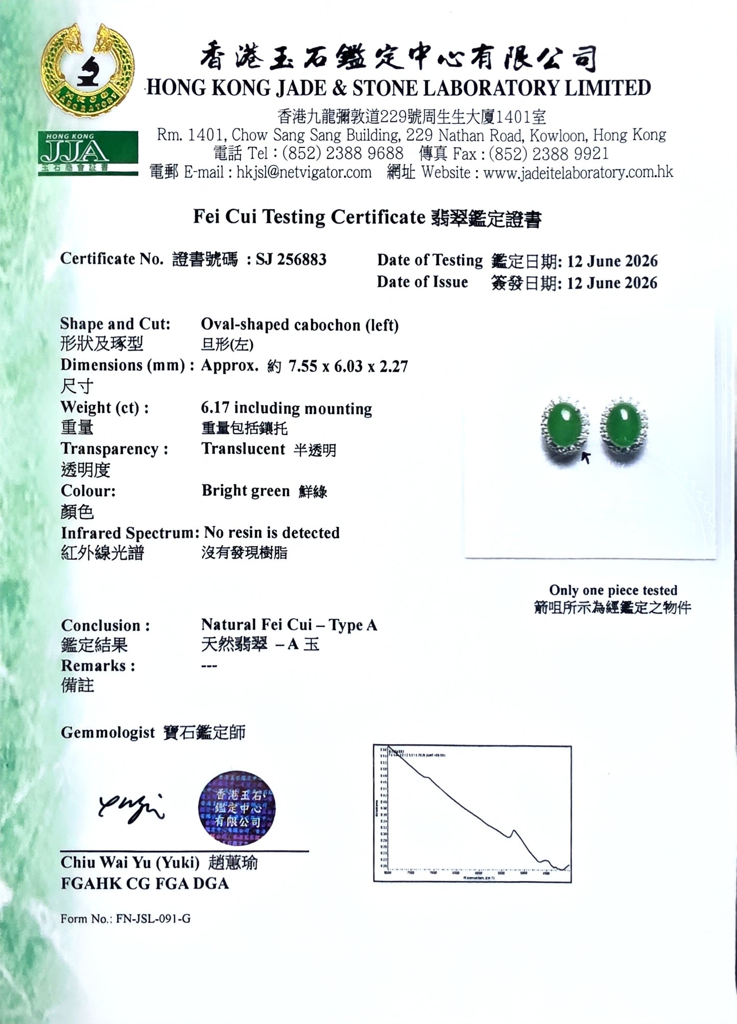 Eternal Sunshine Bright Imperial Green Burmese A-Jade Stud Earrings with Diamond Halo and 18K White Gold - Certified - V7