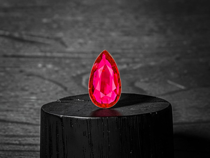 GIA Certified 1.00 cts. No Heat Vivid Red Ruby (Mozambique) Pear Shaped Loose Stone LS80
