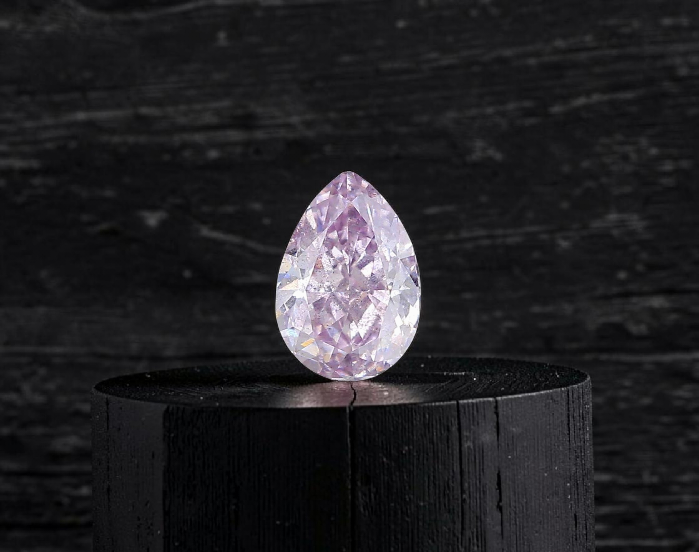 Natural 0.28 cts. Fancy Pink-Purple I1 Vg Gd N Pear Shape Diamond Loose Stone - GIA Certified - LS54