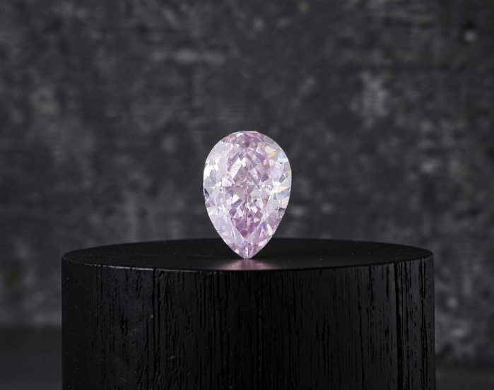 Natural 0.28 cts. Fancy Pink-Purple I1 Vg Gd N Pear Shape Diamond Loose Stone - GIA Certified - LS54