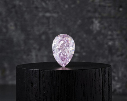Natural 0.28 cts. Fancy Pink-Purple I1 Vg Gd N Pear Shape Diamond Loose Stone - GIA Certified - LS54