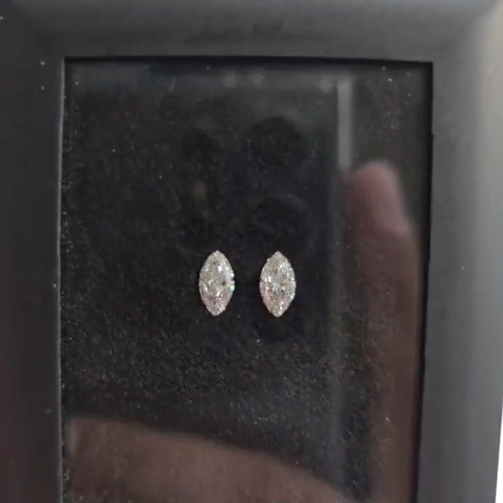GIA Certified 0.82 cts. Natural D SI1 Marquise Diamond Matched Pair Loose Stones Jewelry Set JS005