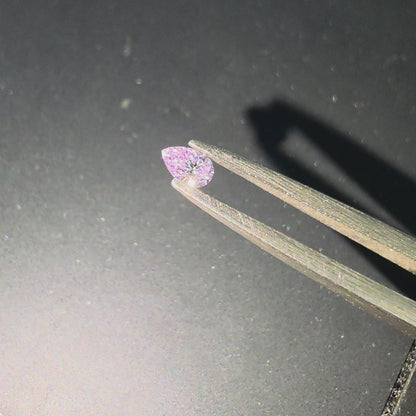 Natural 0.101 cts. Fancy Light Pink VVS2 Pear Shape Diamond Loose Stone - Certified - LS49
