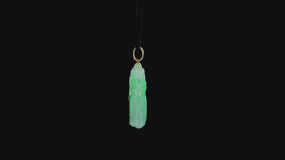 Takahama Prancing Horse Burmese A-Jadeite Charm Pendant (with 18K Yellow Gold)- Certified