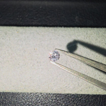 Natural 0.139 cts. Very Light Pink VS2 Round Brilliant Diamond Loose Stone - Certified - LS48