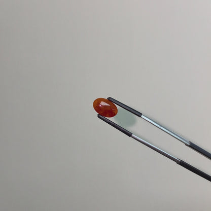 Certified MADE IN JAPAN 3.784 cts. Intense Crimson Red Burmese A-Jadeite Oval Cabochon Loose Stone LS42