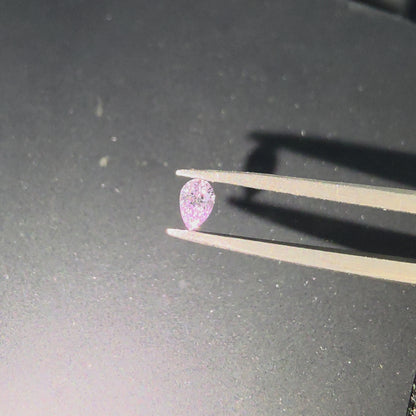 Natural 0.101 cts. Fancy Light Pink VVS2 Pear Shape Diamond Loose Stone - Certified - LS49