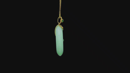 Emperors' Round Burmese A-Jadeite 24.00 mm Donut Pendant (with 18K Yellow Gold) - Certified - V12