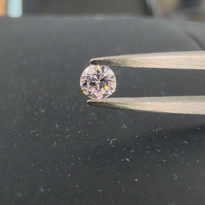Natural 0.139 cts. Very Light Pink VS2 Round Brilliant Diamond Loose Stone - Certified - LS48