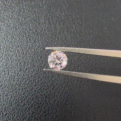 Natural 0.51 cts. Very Light Pink SI2 Vg Ex N Round Brilliant Diamond Loose Stone - GIA Certified - LS55