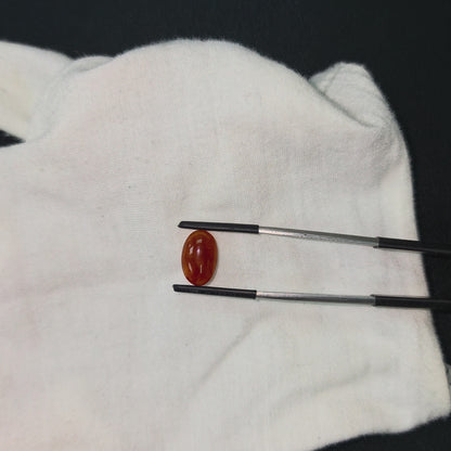 Certified MADE IN JAPAN 3.784 cts. Intense Crimson Red Burmese A-Jadeite Oval Cabochon Loose Stone LS42