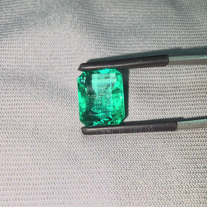 GRS Certified 4.36 cts. Minor Oil Emerald (Columbia) Eye Clean Loose Stone LS26