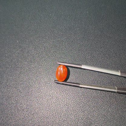 Certified MADE IN JAPAN 3.784 cts. Intense Crimson Red Burmese A-Jadeite Oval Cabochon Loose Stone LS42