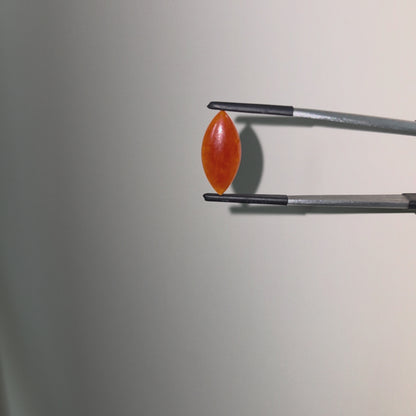 Certified MADE IN JAPAN 4.684 cts. Intense Crimson Red Burmese A-Jadeite Marquise Cabochon Loose Stone LS43